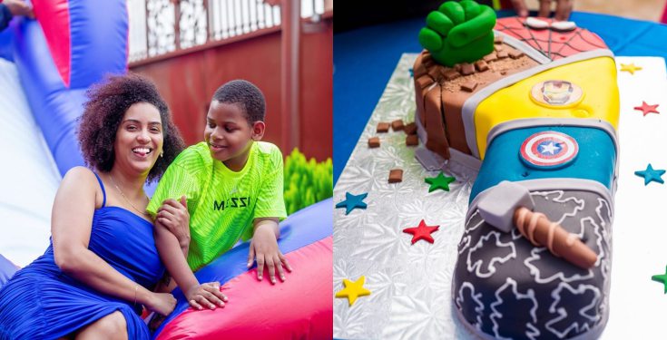 Juliet Ibrahim throws superhero-themed party for her son to celebrate his 9th birthday (photos)