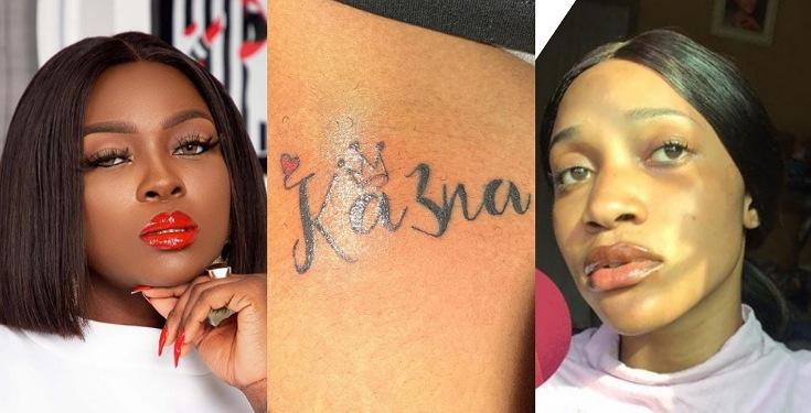 Ka3na blasts lady who tattooed her name
