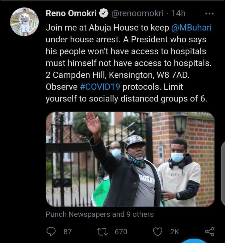 Reno Omokri Buhari arrest