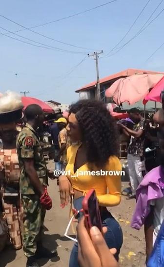 "They should be arrested" - Reactions as soldiers escort James Brown to market (Video)