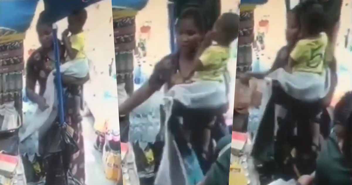 Nursing mother looking for job caught on tape stealing a bag (Video)