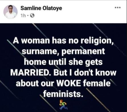Facebook Woman Religion Surname
