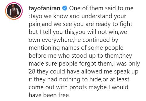 "They shot me on the foot, threatened me to shut up" - Big Brother Africa star, Tayo Faniran calls out organizers 