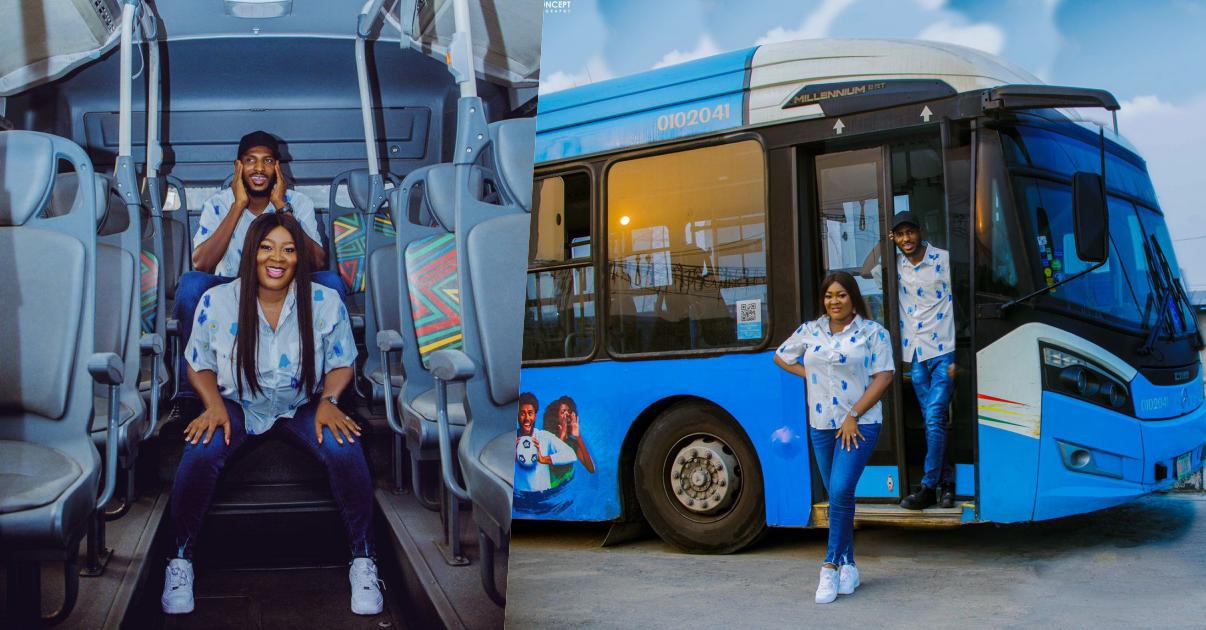 Couple recreates adorable memory of their love story in a bus