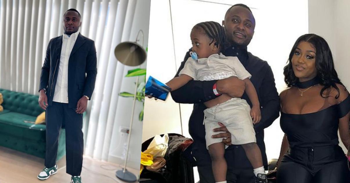 "Chioma is like a sister to me" - Ubi Franklin lashes out as troll refers him as 'nanny' for babysitting Ifeanyi in London (Video)