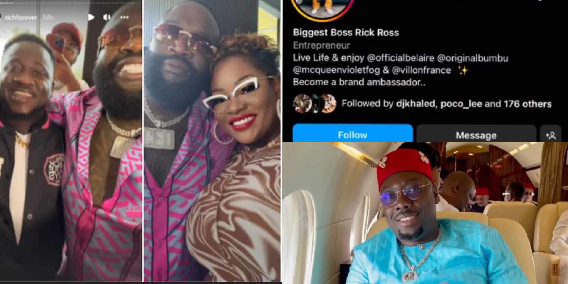 Rick Ross unfollows Obi Cubana, other celebrities that entertained him in Lagos