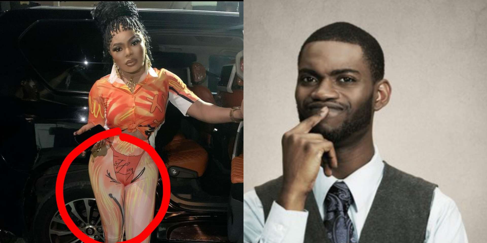 "Senior man where you hide your odogwu?" - Questions trail Bobrisky's transparent outfit in new photo
