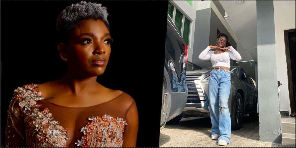 Annie Idibia laments as 13-year-old daughter takes driving lessons (Video)