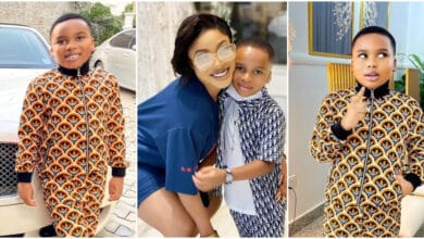 King is beginning to look like his mum - Reactions as Tonto Dikeh flaunts son