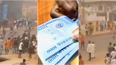 Residents protest Naira and fuel scarcity; attack banks in Sagamu, Ogun State