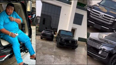 "Na wetin she see be this" — Reactions as Cubana Chief Priest flaunts cars, house amidst side chic saga