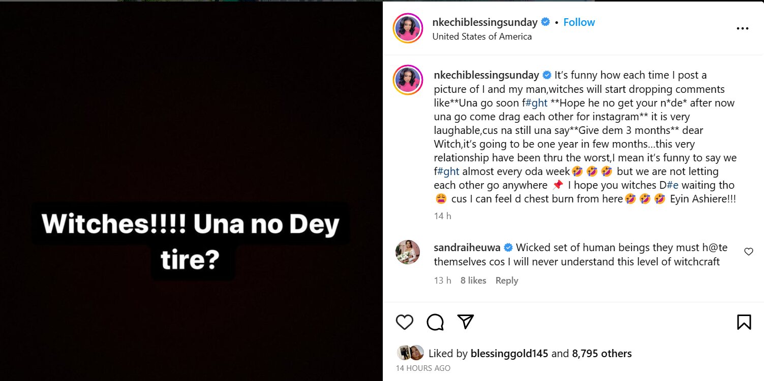 Nkechi Blessing Sunday slams Nigerians expecting negative reports from her new relationship