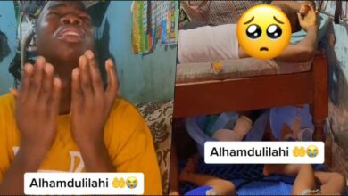 Young boy in tears as he shows condition of his family of seven who live in one room (Video)