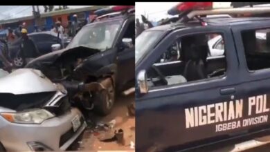 Police van mistakenly crushes customer's car in car chase incident goes viral (video)