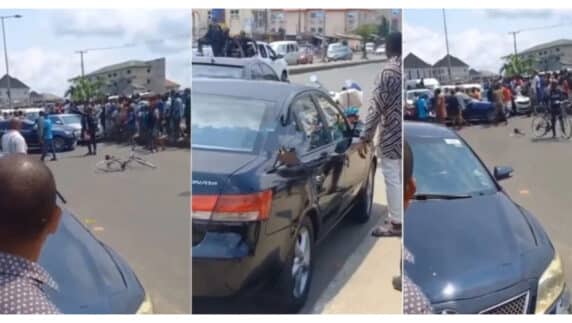 Moment Rivers residents rally to rescue boys in Benz from Police arrest (Video)