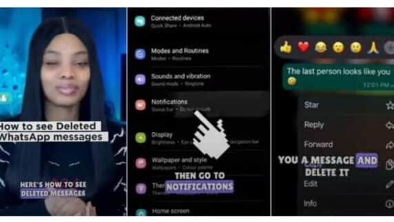 Lady causes stir as she exposes trick to see deleted messages on WhatsApp