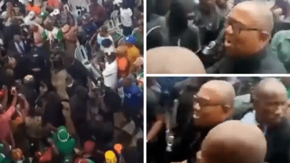 Peter Obi almost ‘mobbed’ at Labour Party Mega Rally in Edo