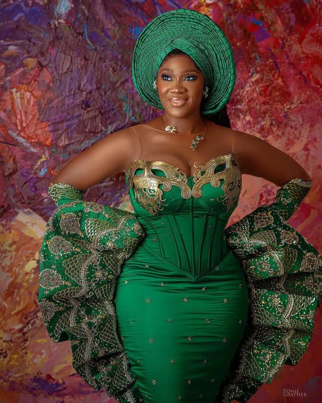 "12 years after, my wedding gown still fits" - Mercy Johnson says as she rocks gown