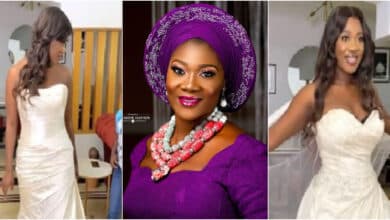 "12 years after, my wedding gown still fits" - Mercy Johnson says as she rocks gown