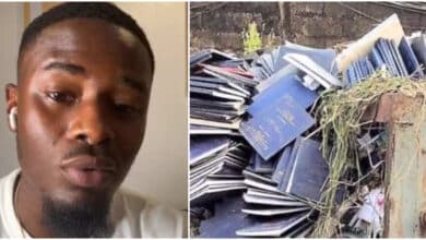 "I spent N300k" - Man heartbroken after seeing his final year project work dumped in trash bin (Video)