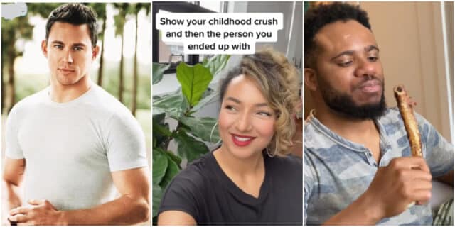 Lady causes buzz shares photos of her crush and the man she ends up marrying