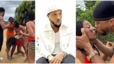 Charles Okocha kisses 5 village ladies promises them US visas in funny video