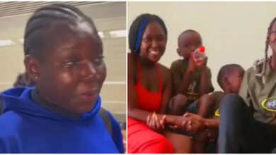 "Stay with your kids" -Viral nanny, Rosie shows off her children for the first time