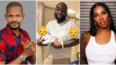 "Why didn't you congratulate Davido on the arrival of his twins" - Uche Maduagwu questions Tiwa Savage