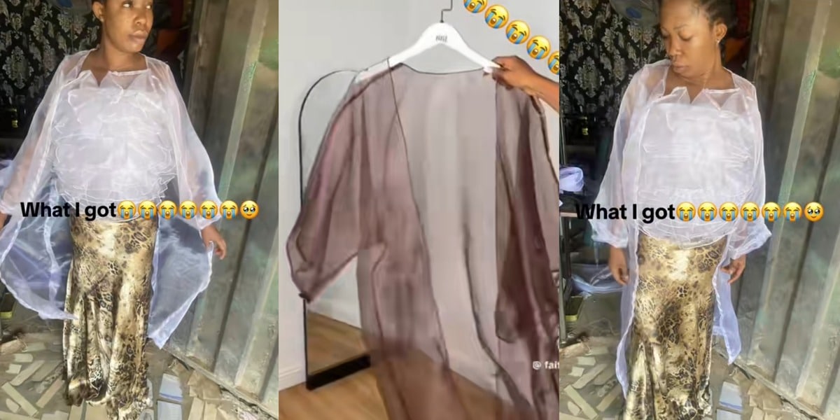 "Where the tailor dey?" - Nigeria woman stun social media users as she shows off cloth she ordered vs. what she got