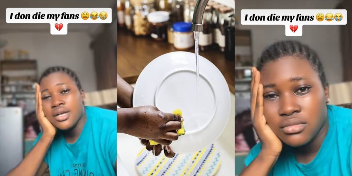 "I'm almost dead" - Married Nigerian woman cries for help over excessive plate washing in her matrimonial home