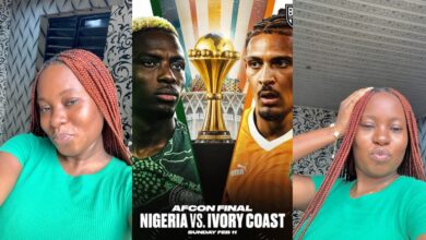 "I had a dream, Ivory Coast won" - Internet reacts as Nigerian lady predicts 1:0 defeat for Super Eagles in AFCON final
