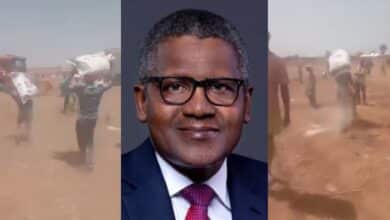 Dangote truck ambushed, hundreds of bags of rice looted amidst growing food scarcity