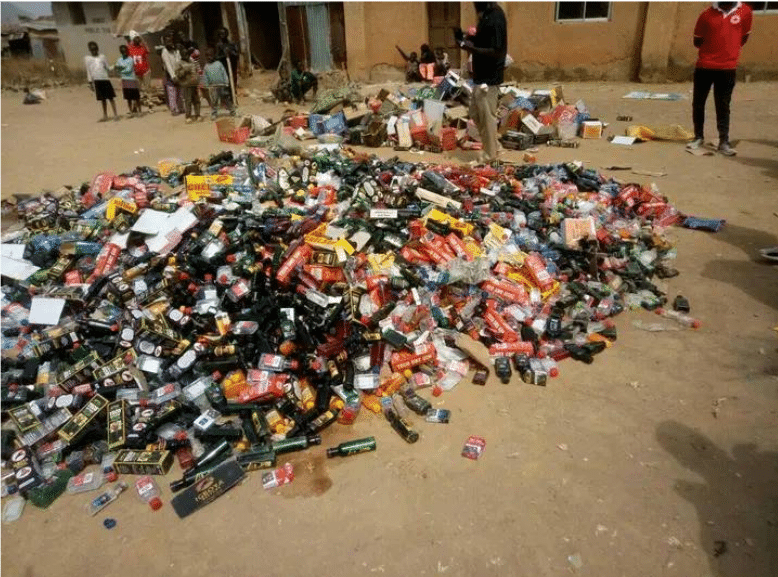 Angry Plateau women raid shops, seize and destroy alcoholic drinks making their husbands 'useless'