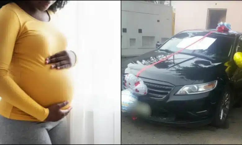 pregnant wife divorce new car mother