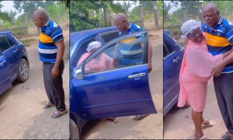 Lady shows romantic way her dad welcomes his wife home every day