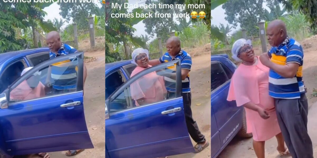 "Whenever you return from work my heart is beating gbim-gbim" – Man tells wife as he welcomes her home