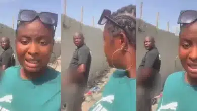 “This is harassment” — Netizens rage as lady records man urinating by the roadside