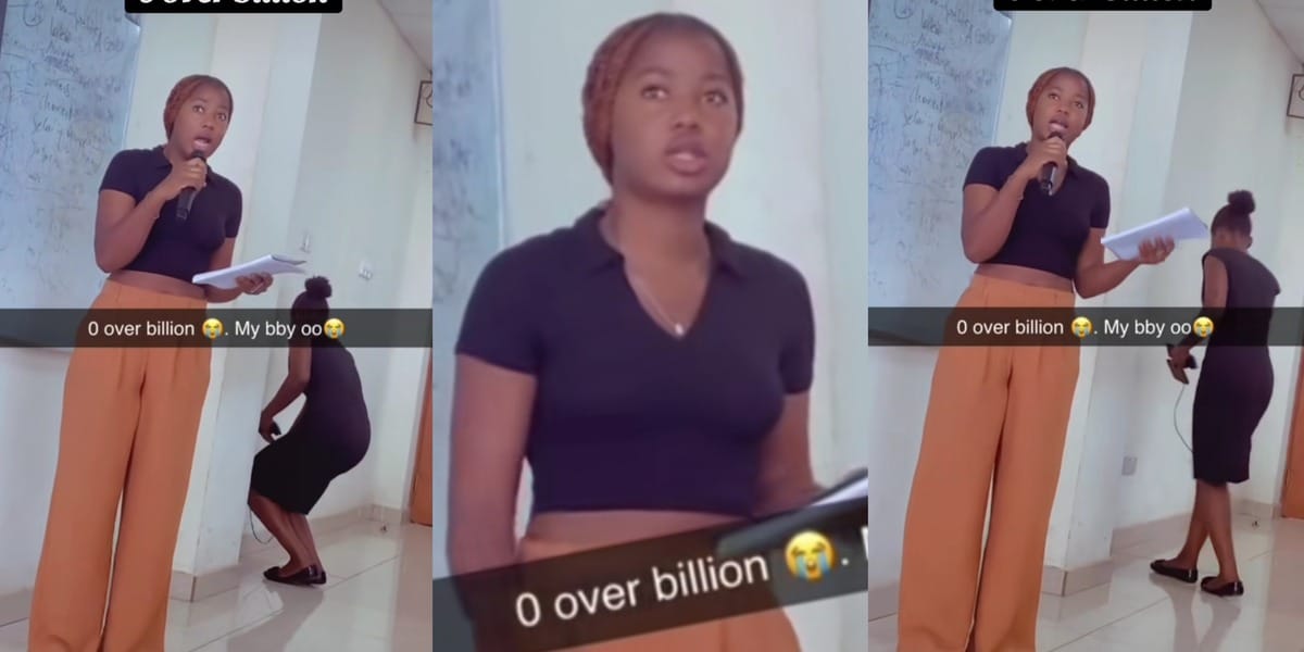 "Zero over a billion" - University lecturer shocks female student with 'Zero over a Billion' mark in project presentation