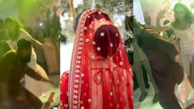 "He even add fulani style" - Heartwarming scene as Nigerian-Indian newlyweds break internet with epic dance-off