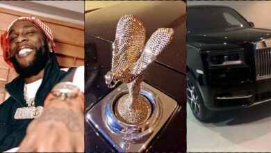 Burna Boy buys new Rolls Royce with customized diamond Spirit of Ecstasy