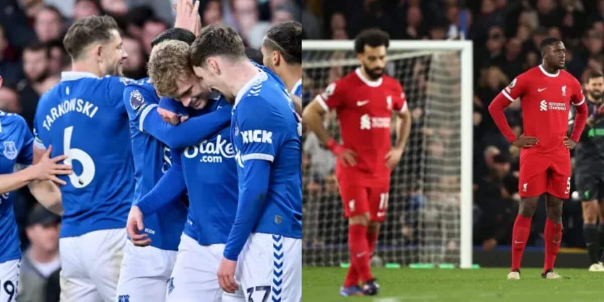 Liverpool dealt major title blow in 2-0 loss to Everton