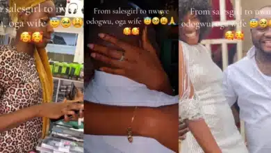 Beautiful lady turns oga’s wife after serving as sales girl