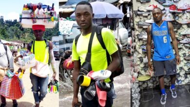 Hard-working man transitions from toothpaste salesman to torchlight vendor to shoe shop owner