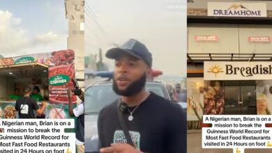 Nigerian man attempts Guinness World Record for most fast-food restaurants visited on foot in 24 hours