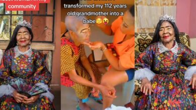 Nigerian lady uses makeup to transform 112-year-old grandmother into a 'fine babe'